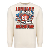 Sandshell january 1942 80 years of being awesome Premium Sweatshirt - Jasminsmagicworld