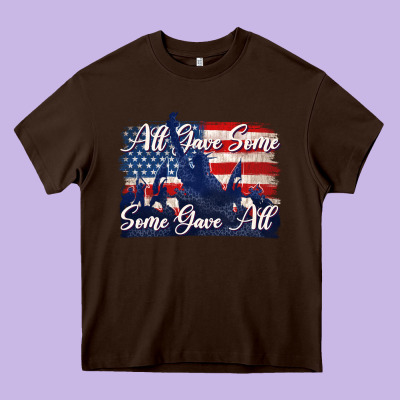 All Gave Some Some Gave All Tbw Heavy Core Tee Designed By Texasbilliewilder