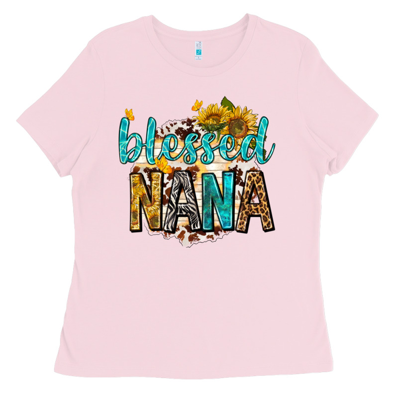 Blessed Nana With Sunflowers Ladies Tee by texasbilliewilder | Teevron