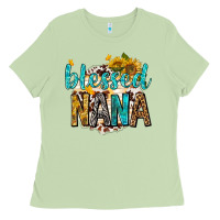 Matcha blessed nana with sunflowers Ladies Tee - texasbilliewilder
