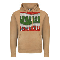 Vintage Camel christmas plaid and white glitter snow seamless pattern Vintage Hoodie - BundleAndBundleShop