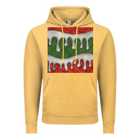 Vintage Mustard christmas plaid and white glitter snow seamless pattern Vintage Hoodie - BundleAndBundleShop
