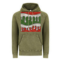 Vintage Olive christmas plaid and white glitter snow seamless pattern Vintage Hoodie - BundleAndBundleShop