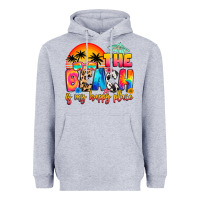 Heather Grey the beach is my happy place Heavyweight Hoodie - Artiststas