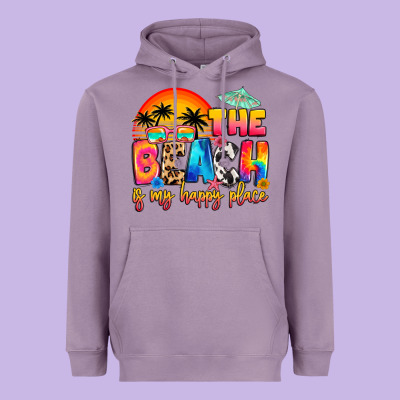 The Beach Is My Happy Place Heavyweight Hoodie Designed By Artiststas
