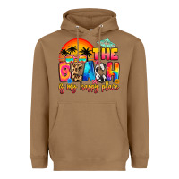 Toasted Coconut the beach is my happy place Heavyweight Hoodie - Artiststas