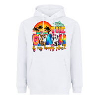 White the beach is my happy place Heavyweight Hoodie - Artiststas