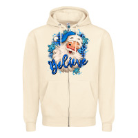 Sandshell believe winter christmas santa claus Zipper Hoodie - MaliasSmallBusiness