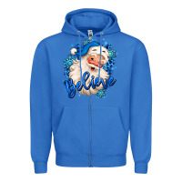 True Royal believe winter christmas santa claus Zipper Hoodie - MaliasSmallBusiness