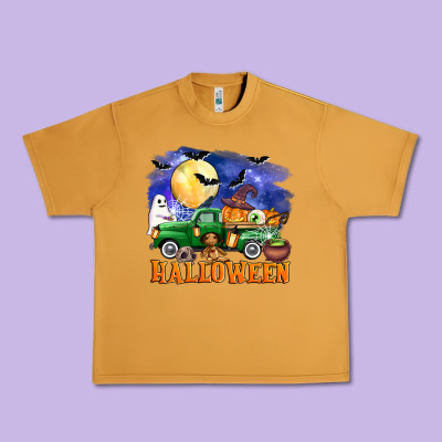 Halloween Truck Urban Heavy Tee Designed By Adodesignshop
