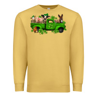 Antique Gold st patricks farm animals truck Premium Sweatshirt - Jasminsmagicworld
