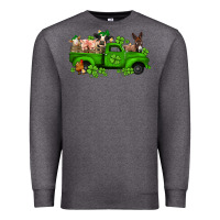 Charcoal Heather st patricks farm animals truck Premium Sweatshirt - Jasminsmagicworld