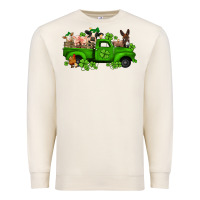 Sandshell st patricks farm animals truck Premium Sweatshirt - Jasminsmagicworld
