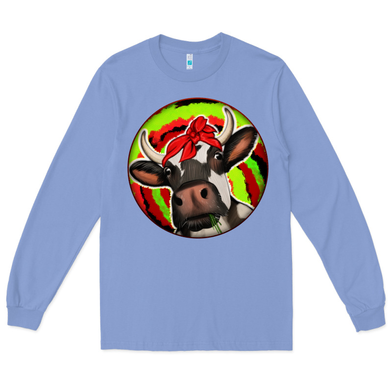 Christmas Cow Long Sleeve Tee by Jasminsmagicworld | Teevron