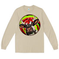 Mushroom Christmas Cow Long Sleeve Tee - Jasminsmagicworld