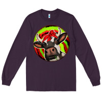Plum Christmas Cow Long Sleeve Tee - Jasminsmagicworld