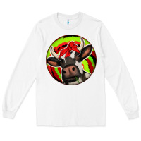 White Christmas Cow Long Sleeve Tee - Jasminsmagicworld