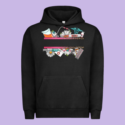 Custom Name Nurse Urban Hoodie Designed By Cowgirlartshop