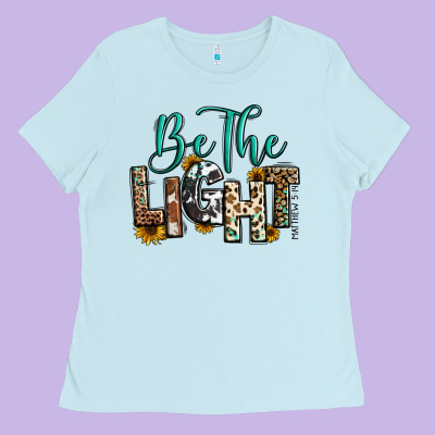 Ladies Tee be the light matthew 5 14