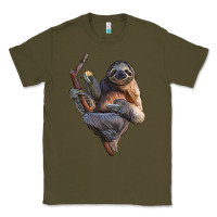 Army Green Sloth Classic Tee - LillyAllenDesigns