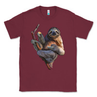 Burgundy Sloth Classic Tee - LillyAllenDesigns