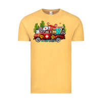 Vintage Mustard cna nurse truck with cactus and sunflowers Vintage Tee - AdoDesignShop