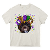 Cream mardi gras hat havanese dog Heavy Core Tee - RanaPortraitStore