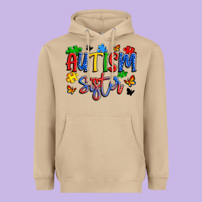 Autism Sister Heavyweight Hoodie Designed By Artiststas