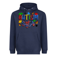 Navy autism sister Heavyweight Hoodie - Artiststas