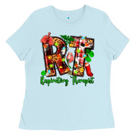 Baby Blue christmas respiratory therapist Ladies Tee - Zillion Design Studio