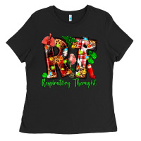 Black christmas respiratory therapist Ladies Tee - Zillion Design Studio