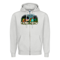 Dove Grey camp crew Zipper Hoodie - NancyCooperArtShop