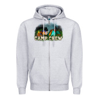 Heather Grey camp crew Zipper Hoodie - NancyCooperArtShop