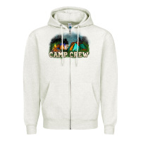 Oatmeal Heather camp crew Zipper Hoodie - NancyCooperArtShop