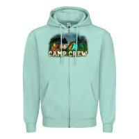 Seafoam camp crew Zipper Hoodie - NancyCooperArtShop