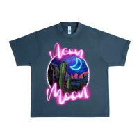Midnight Navy neon moon Urban Heavy Tee - JahusDesignShop