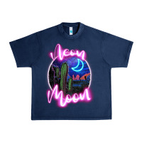 Navy neon moon Urban Heavy Tee - JahusDesignShop