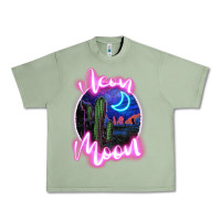 Oil Green neon moon Urban Heavy Tee - JahusDesignShop