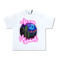 White neon moon Urban Heavy Tee - JahusDesignShop