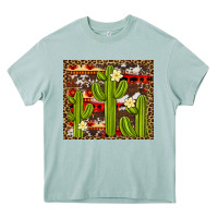 Arona aztec cowhide cactus background Heavy Core Tee - Artiststas