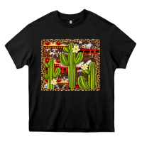Black aztec cowhide cactus background Heavy Core Tee - Artiststas