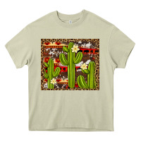 Mossy aztec cowhide cactus background Heavy Core Tee - Artiststas