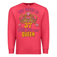 Cardinal the queen is 37 long live the queen kopya Premium Sweatshirt - Jasminsmagicworld