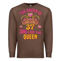 Chestnut the queen is 37 long live the queen kopya Premium Sweatshirt - Jasminsmagicworld