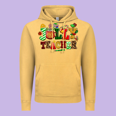 Jolly Teacher Vintage Hoodie Designed By Adodesignshop
