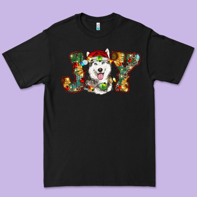 Husky Christmas Joy Premium Tee Designed By Ranaportraitstore