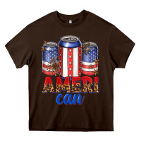 Chocolate Brown Ameri can Heavy Core Tee - texasbilliewilder