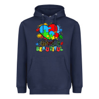 Navy different is beautiful Heavyweight Hoodie - Artiststas