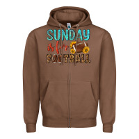 Chestnut sunday is for football Zipper Hoodie - NancyCooperArtShop