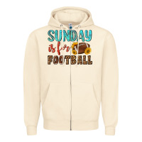 Sandshell sunday is for football Zipper Hoodie - NancyCooperArtShop